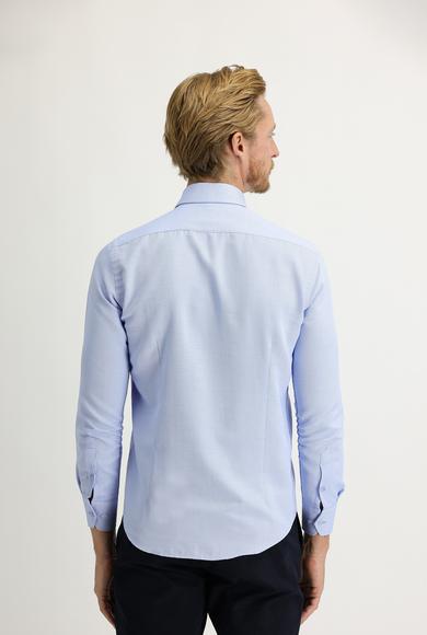 Erkek Giyim - AÇIK MAVİ XXL Beden Uzun Kol Slim Fit Gömlek