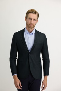 Erkek Giyim - Slim Fit Kuşgözü Spor Ceket/Çıkma Kapüşonlu