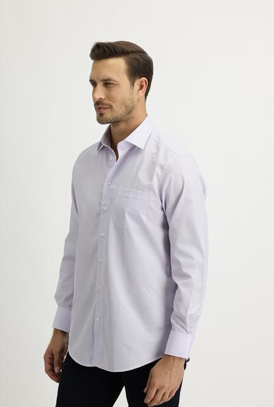 Erkek Giyim - LİLA M Beden Uzun Kol Regular Fit Ekose Gömlek