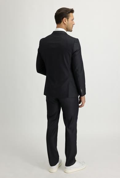 Erkek Giyim - KOYU FÜME 48 Beden Klasik Takım Elbise