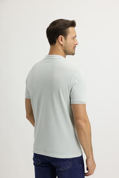 Erkek Giyim - TAŞ -2 S Beden Polo Yaka Regular Fit Nakışlı Tişört