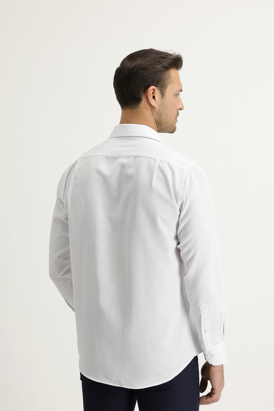 Erkek Giyim - Uzun Kol Desenli Klasik Gömlek