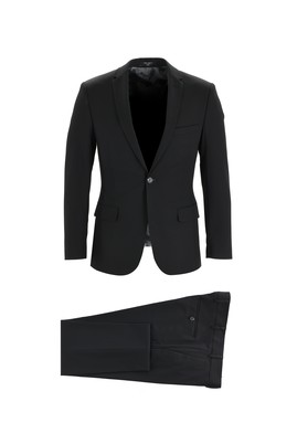Erkek Giyim - SİYAH 44 Beden Süper Slim Fit Takım Elbise