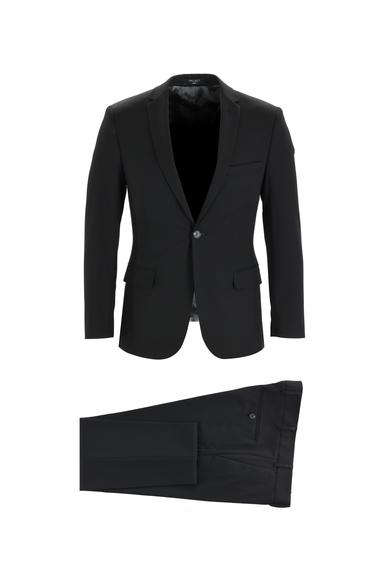 Erkek Giyim - SİYAH 48 Beden Süper Slim Fit Takım Elbise