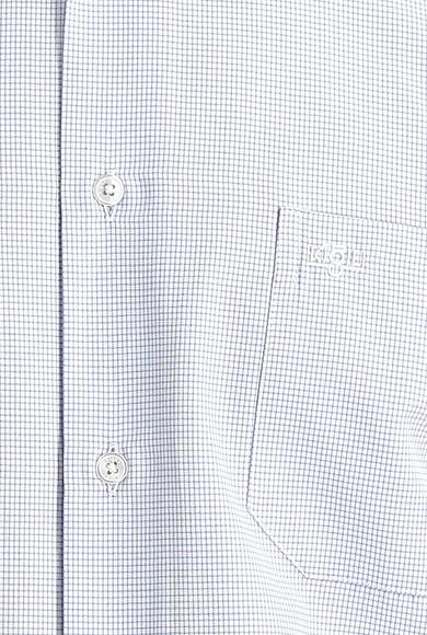 Erkek Giyim - AÇIK MAVİ M Beden Uzun Kol Desenli Klasik Gömlek