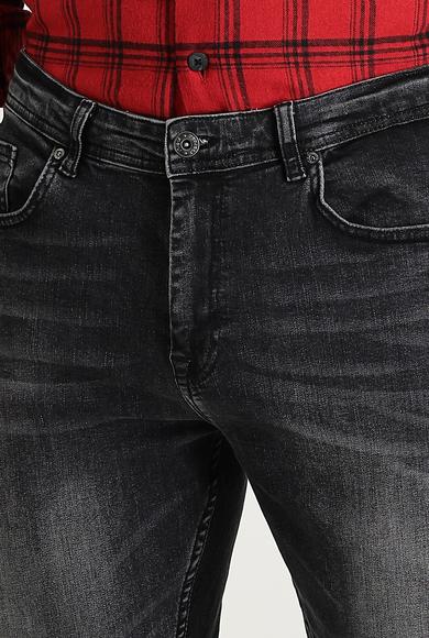 Erkek Giyim - KOYU ANTRASİT 52 Beden Slim Fit Denim Pantolon