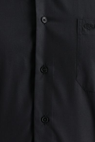 Erkek Giyim - SİYAH XL Beden Uzun Kol Klasik Gömlek