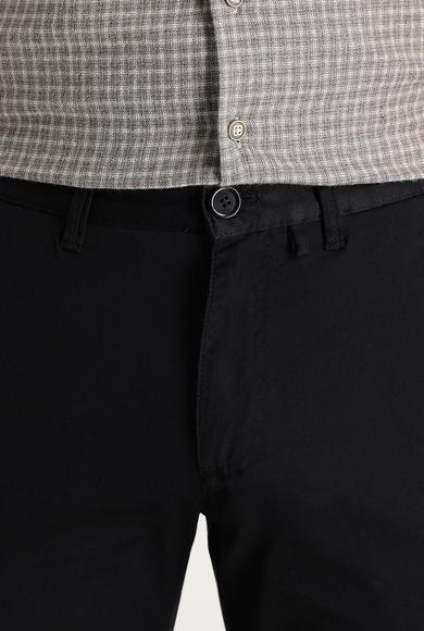Erkek Giyim - SİYAH 58 Beden Slim Fit Kanvas / Chino Pantolon
