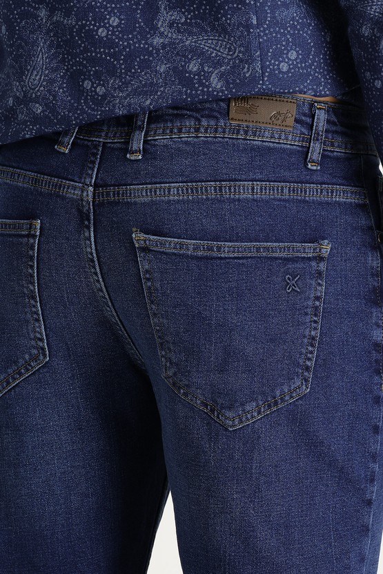 Erkek Giyim - Süper Slim Fit Denim Pantolon