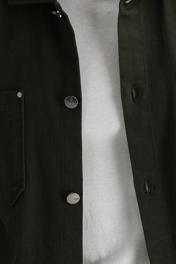 Erkek Giyim - Slim Fit Shacket Gömlek / Mont