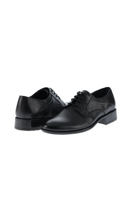 Erkek Giyim - SİYAH 41 Beden Bağcıklı Klasik Deri Ayakkabı