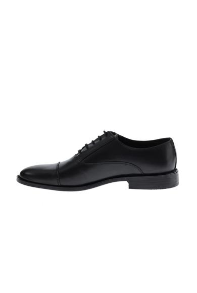 Erkek Giyim - SİYAH 45 Beden Bağcıklı Klasik Deri Ayakkabı