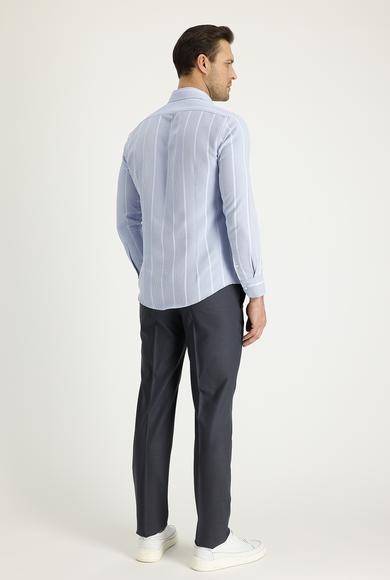 Erkek Giyim - TITANIUM GRİ 50 Beden Yünlü Klasik Pantolon