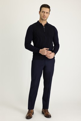 Erkek Giyim - KOYU LACİVERT 60 Beden Klasik Pantolon
