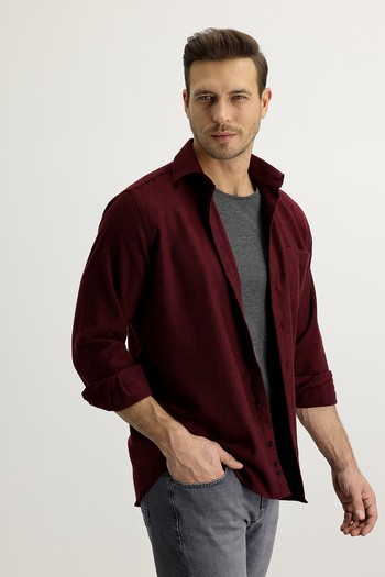 Erkek Giyim - Uzun Kol Regular Fit Oduncu Gömlek