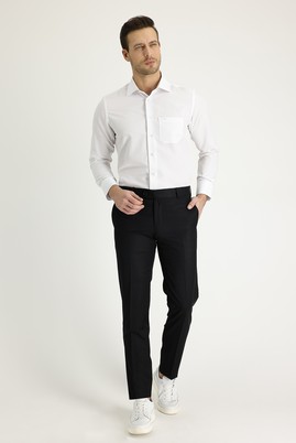 Erkek Giyim - SİYAH 56 Beden Slim Fit Klasik Pantolon