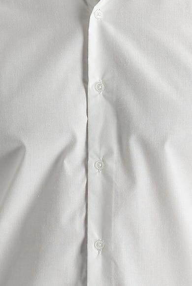 Erkek Giyim - Beyaz XXL Beden Uzun Kol Slim Fit Gömlek