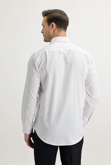 Erkek Giyim - Beyaz M Beden Uzun Kol Klasik Gömlek