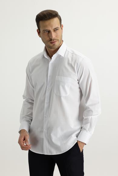 Erkek Giyim - Beyaz XL Beden Uzun Kol Klasik Gömlek