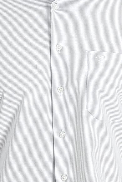 Erkek Giyim - UÇUK MAVİ M Beden Uzun Kol Regular Fit Çizgili Gömlek