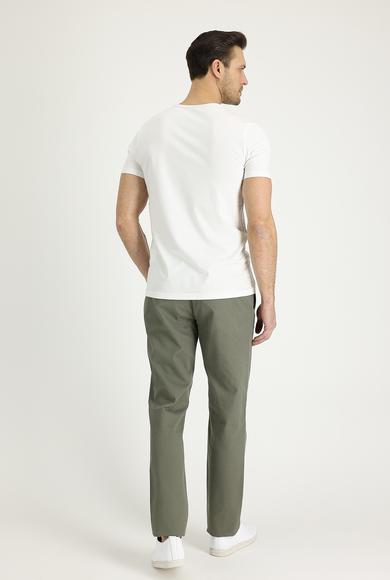 Erkek Giyim - ORTA HAKİ 64 Beden Desenli Spor Pantolon