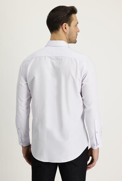 Erkek Giyim - LİLA XXL Beden Uzun Kol Regular Fit Desenli Gömlek