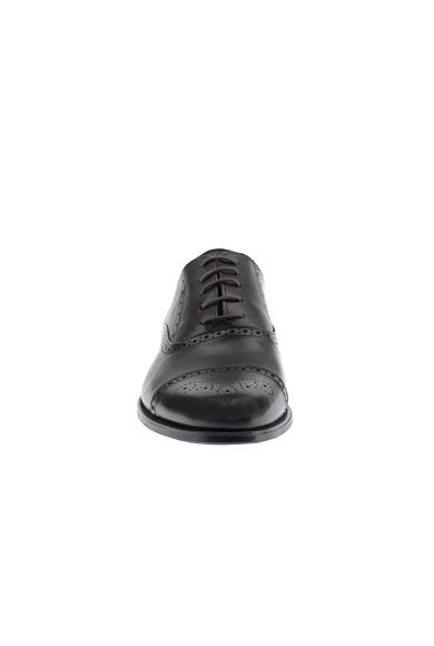 Erkek Giyim - KOYU KAHVE 41 Beden Bağcıklı Klasik Deri Ayakkabı