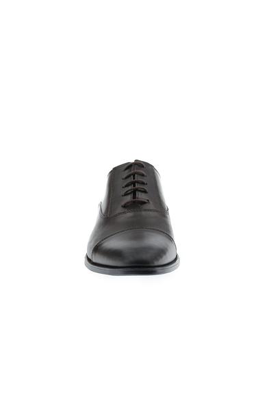 Erkek Giyim - KOYU KAHVE 44 Beden Bağcıklı Klasik Deri Ayakkabı