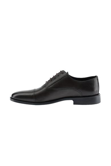Erkek Giyim - KOYU KAHVE 40 Beden Bağcıklı Klasik Deri Ayakkabı