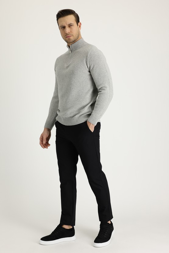 Erkek Giyim - Slim Fit Beli Lastikli İpli Spor Pantolon