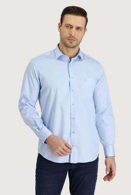 Erkek Giyim - UÇUK MAVİ XL Beden Uzun Kol Klasik Gömlek