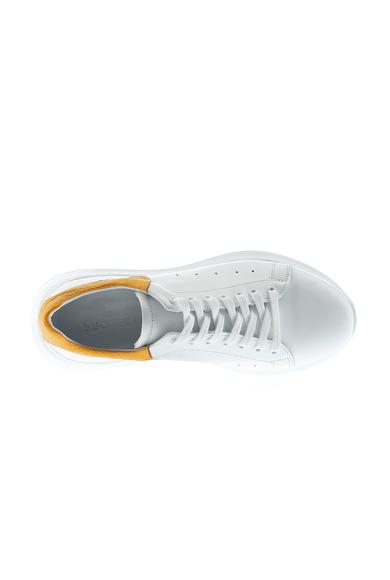 Erkek Giyim - BEYAZ 40 Beden Sneaker Deri Ayakkabı