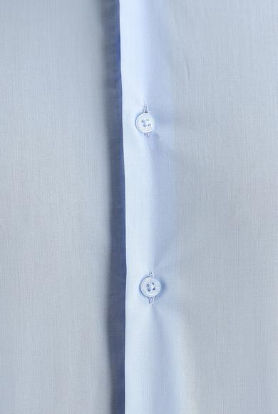 Erkek Giyim - UÇUK MAVİ L Beden Uzun Kol Slim Fit Non Iron Klasik Gömlek