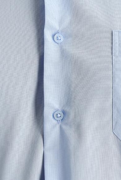 Erkek Giyim - UÇUK MAVİ XXL Beden Uzun Kol Non Iron Klasik Gömlek