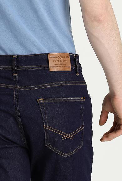 Erkek Giyim - KOYU LACİVERT 58 Beden Slim Fit Denim Pantolon