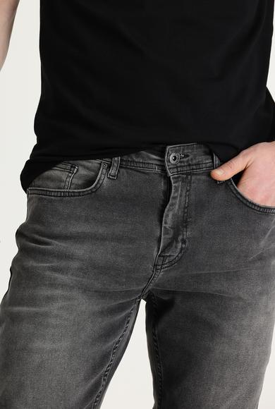 Erkek Giyim - ORTA ANTRASİT 58 Beden Slim Fit Denim Pantolon