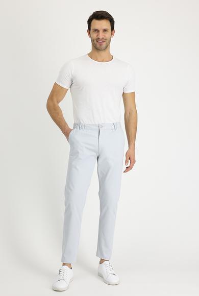 Erkek Giyim - GÜMÜŞ 56 Beden Slim Fit Desenli Spor Pantolon