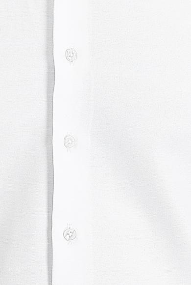 Erkek Giyim - BEYAZ XL Beden Uzun Kol Slim Fit Katlı Manşet Klasik Gömlek