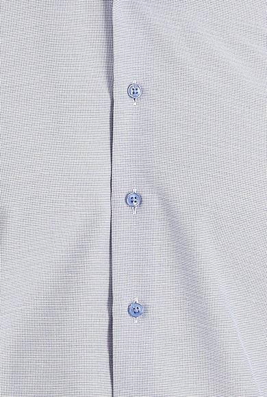 Erkek Giyim - GÖK MAVİSİ M Beden Uzun Kol Slim Fit Klasik Desenli Gömlek