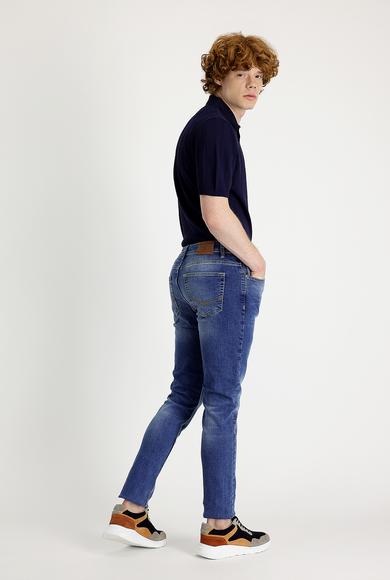 Erkek Giyim - MAVİ 56 Beden Slim Fit Denim Pantolon