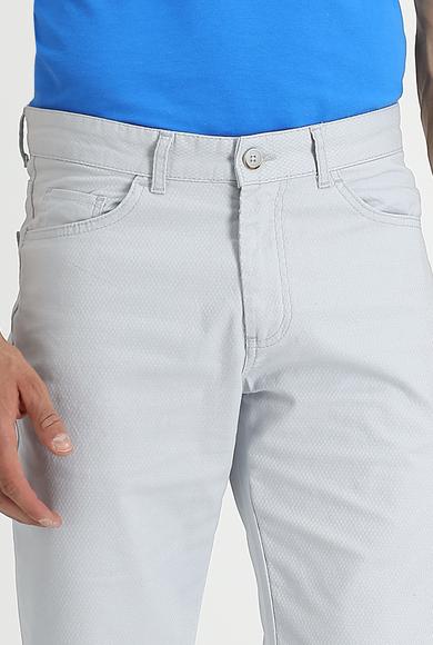 Erkek Giyim - ORTA GRİ 48 Beden Slim Fit Desenli Spor Pantolon