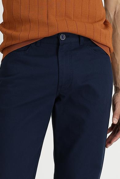 Erkek Giyim - ORTA LACİVERT 52 Beden Regular Fit Desenli Spor Pantolon