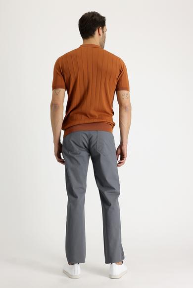 Erkek Giyim - ORTA GRİ 64 Beden Desenli Spor Pantolon