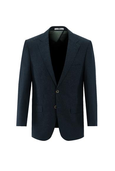 Erkek Giyim - PETROL YEŞİLİ 58 Beden Relax Fit Desenli Ceket