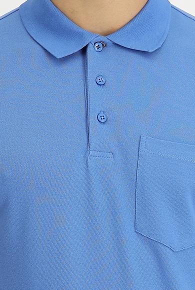 Erkek Giyim - HAVACI MAVİ L Beden Polo Yaka Regular Fit Tişört