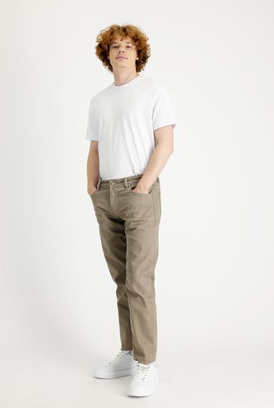 Erkek Giyim - KOYU BEJ 38 Beden Regular Fit Denim Pantolon