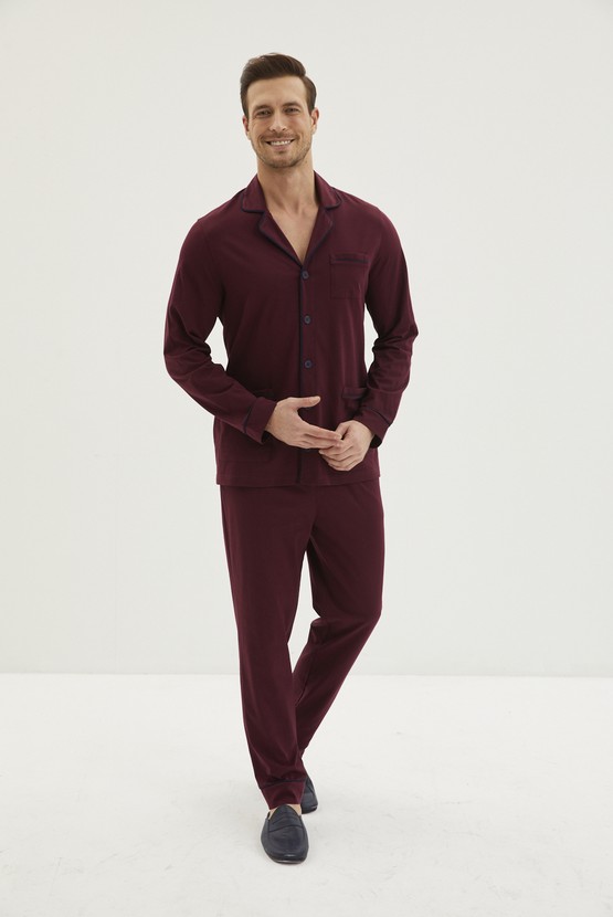 Erkek Giyim - Bebe Yaka 2'li Pijama Takımı
