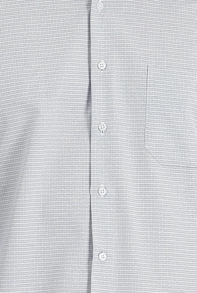 Erkek Giyim - AÇIK MAVİ 3X Beden Uzun Kol Regular Fıt Ekose Gömlek