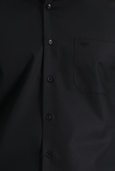 Erkek Giyim - SİYAH XXL Beden Uzun Kol Non Iron Klasik Gömlek