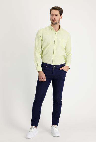 Erkek Giyim - KOYU LACİVERT 36 Beden Süper Slim Fit Denim Pantolon